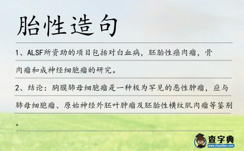胎性造句