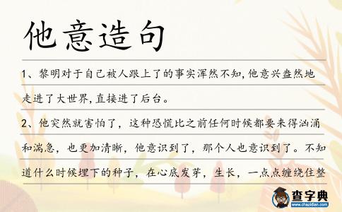 他意造句