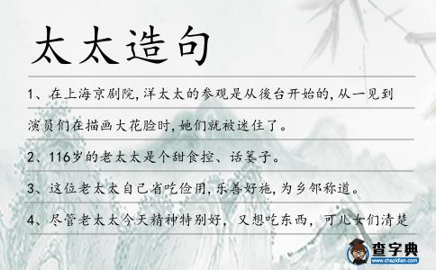 太太造句