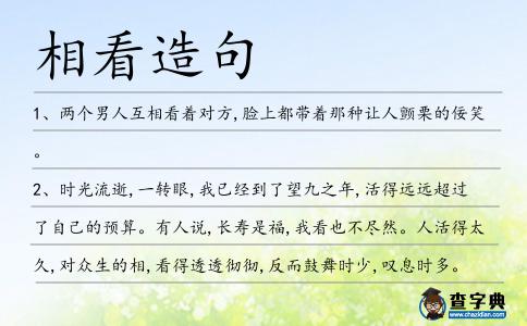 相看造句