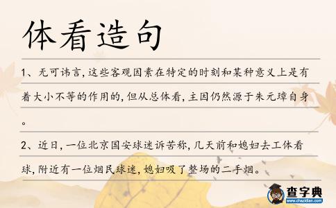 體看造句
