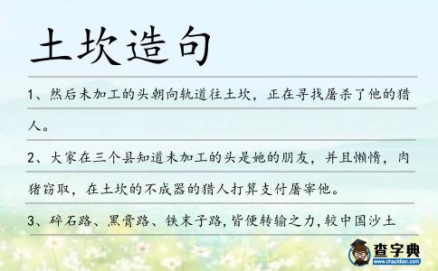 土坎造句
