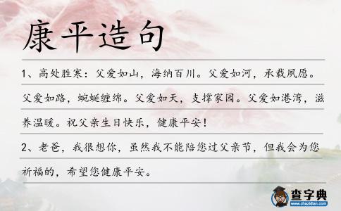 康平造句
