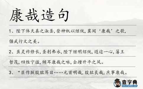 康哉造句
