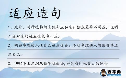 適應造句