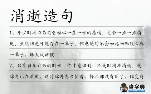 消逝造句
