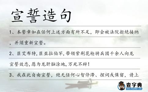 宣誓造句