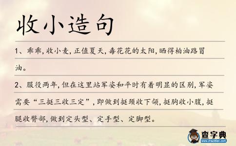 收小造句