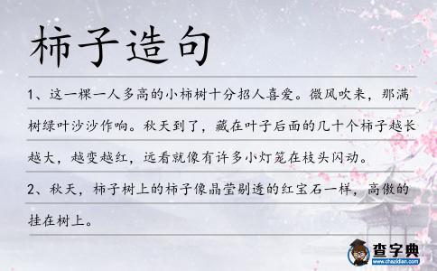 柿子造句