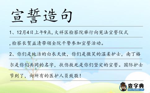 宣誓造句