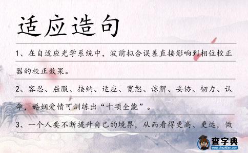 適應造句