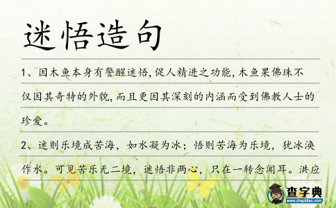 迷悟造句