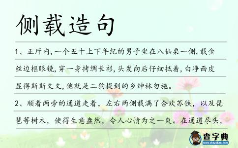 側載造句