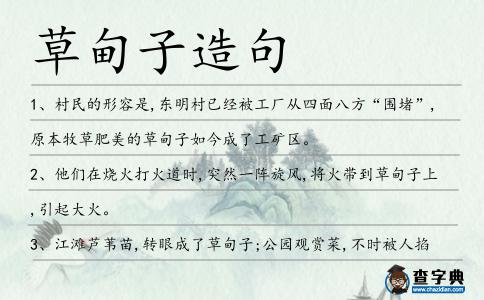 草甸子造句