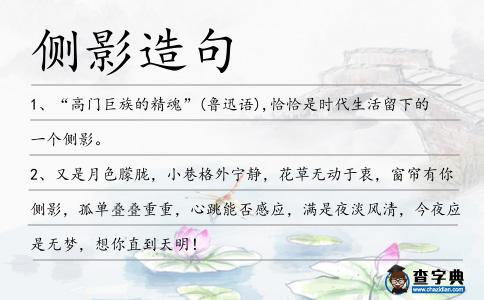 側影造句