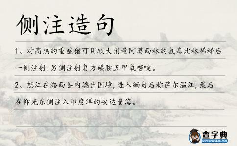 側注造句