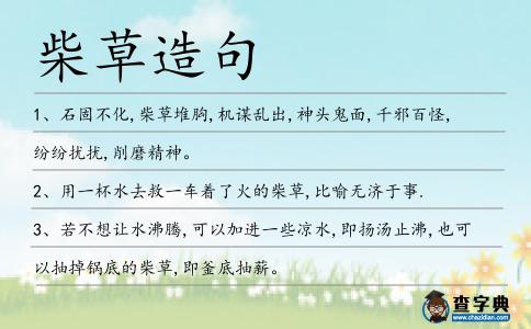 柴草造句