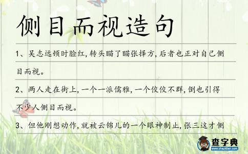 側目而視造句
