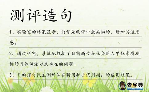 測評造句