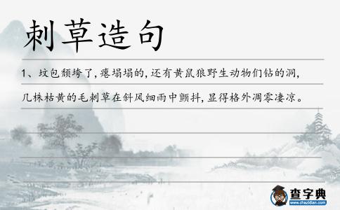 刺草造句