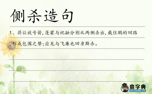 側殺造句