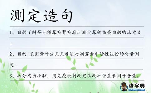 測定造句