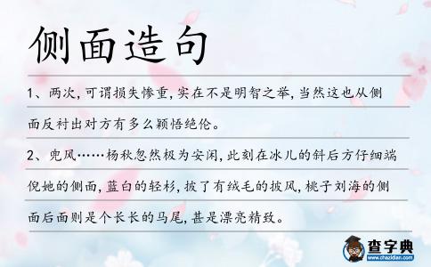 側面造句