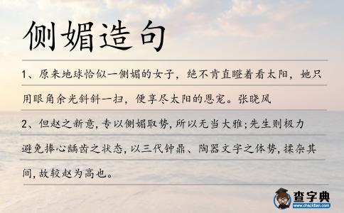 側媚造句