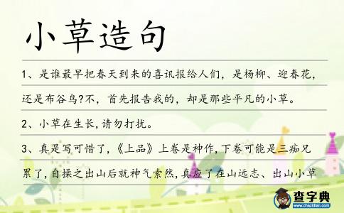 小草造句