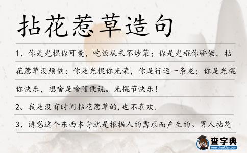 拈花惹草造句