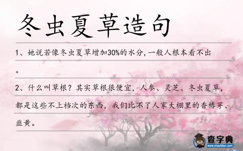 冬蟲夏草造句