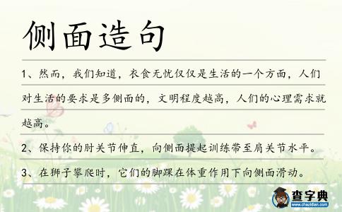 側(cè)面造句