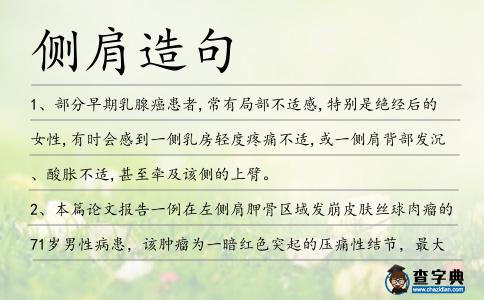 側肩造句