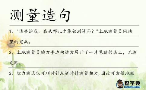 測量造句