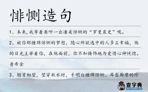 悱惻造句