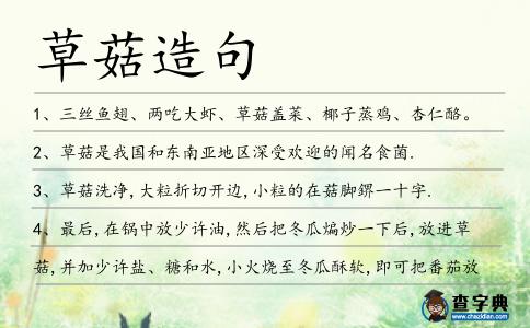 草菇造句
