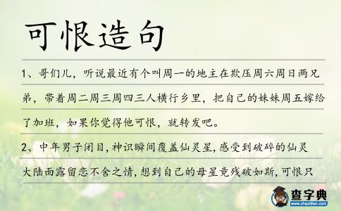 可恨造句
