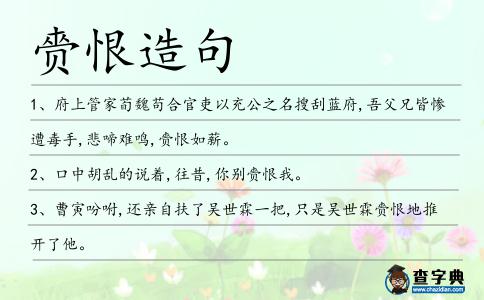 赍恨造句