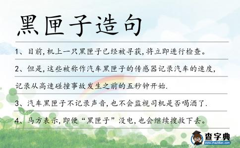 黑匣子造句