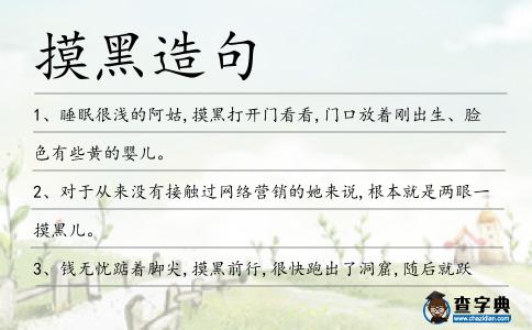 摸黑造句