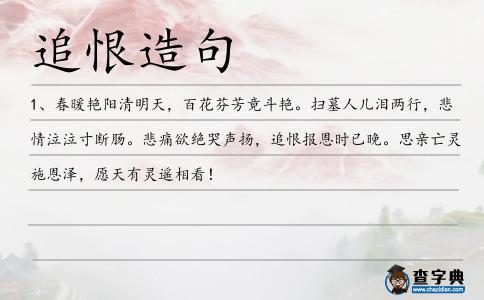 追恨造句