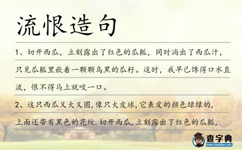 流恨造句