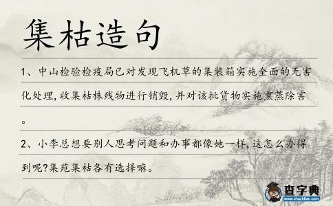 集枯造句