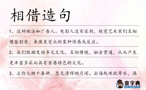 相借造句
