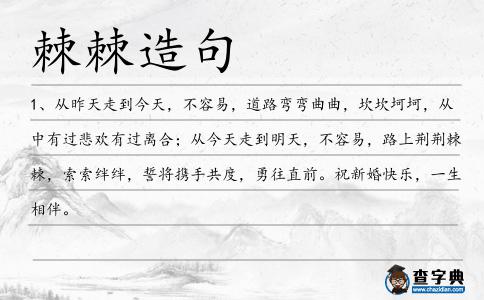 棘棘造句