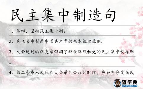民主集中制造句