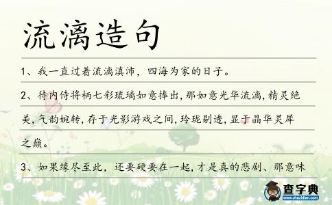流漓造句