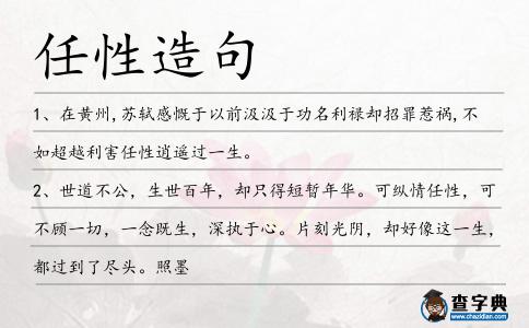 任性造句