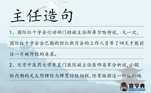 主任造句