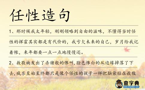 任性造句